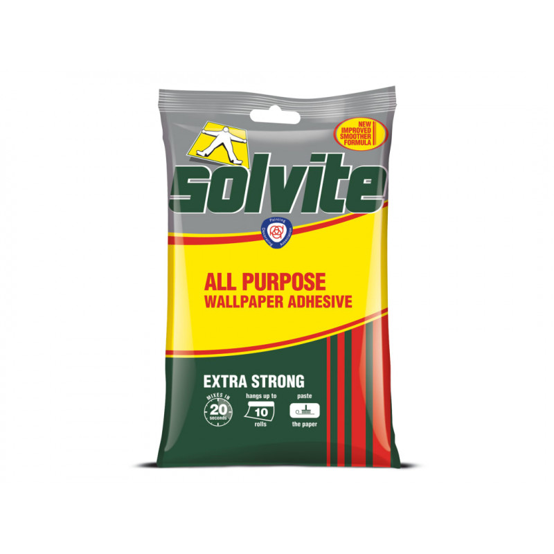 Solvite 1591161 All Purpose Extra Strong Wallpaper Paste - 10 Roll Sachet Solvite 1591161 All Purpose Extra Strong Wallpaper Paste - 10 Roll Sachet