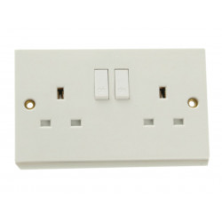 SMJ PPSK2GSW Switched Socket 2-Gang 13A Trade Pack