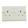 SMJ PPSK2GSW Switched Socket 2-Gang 13A Trade Pack