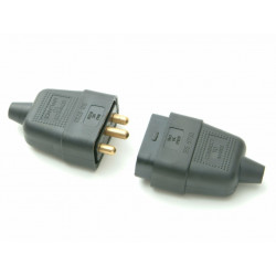 SMJ RC3PBC Black Plug & Socket 10A 3-Pin