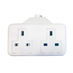 SMJ RTS2GW White Trailing Extension Socket 13A 2-Gang
