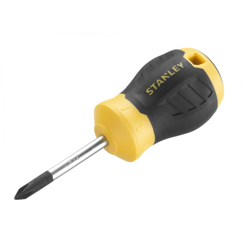 STANLEY® Hand Tools STHT16154-0 CUSHION GRIP™ Stubby Screwdriver Phillips Tip PH1 x 45mm STANLEY® Hand Tools STHT16154-0 CUSHION GRIP™ Stubby Screwdriver Phillips Tip PH1 x 45mm