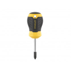 STANLEY® Hand Tools STHT16157-0 CUSHION GRIP™ Stubby Screwdriver Phillips Tip PH2 x 45mm