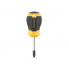 STANLEY® Hand Tools STHT16157-0 CUSHION GRIP™ Stubby Screwdriver Phillips Tip PH2 x 45mm