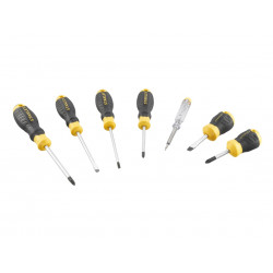 STANLEY® Hand Tools STHT16166-0 CUSHION GRIP™ Screwdriver Set, 6 Piece + Voltage Tester