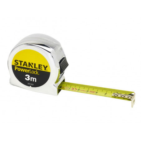 STANLEY® Hand Tools 0-33-522 PowerLock® Classic Pocket Tape 3m (Width 19mm) (Metric only)