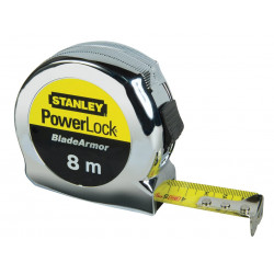 STANLEY® Hand Tools 0-33-527 PowerLock® BladeArmor® Pocket Tape 8m (Width 25mm) (Metric only)