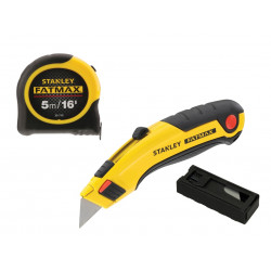 STANLEY® Hand Tools FMHT43257-0 FatMax® Triple Pack - Tape, Retractable Knife and Blades