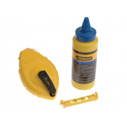 STANLEY® Hand Tools 0-47-443 Chalk Line 30m, Blue Chalk & Level