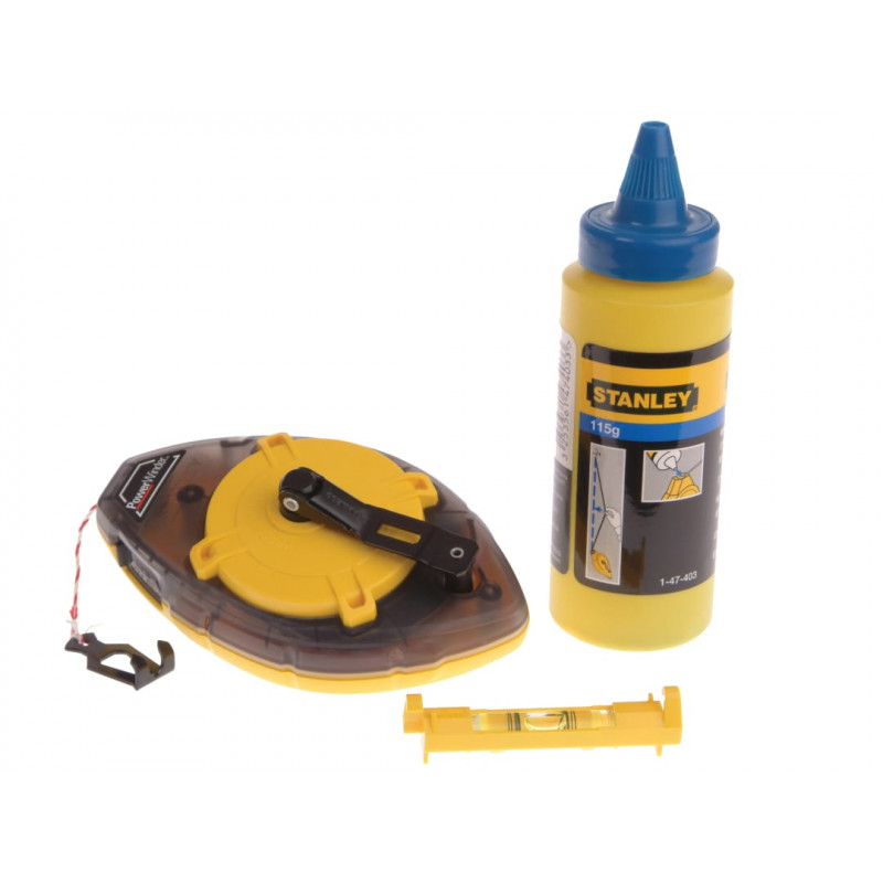 STANLEY® Hand Tools 0-47-465 Power Winder Chalk Line 30m, Chalk & Level STANLEY® Hand Tools 0-47-465 Power Winder Chalk Line 30m, Chalk & Level