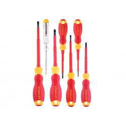 STANLEY® Hand Tools STHT60031-0 FatMax® VDE Insulated Screwdriver Set, 7 Piece