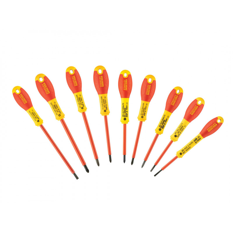 STANLEY® Hand Tools FMHT62573-0 FatMax® VDE Insulated Screwdriver Set, 10 Piece STANLEY® Hand Tools FMHT62573-0 FatMax® VDE Insulated Screwdriver Set, 10 Piece