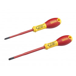 STANLEY® Hand Tools FMHT0-62649 FatMax® VDE Insulated Borneo PZ Scewdriver Set, 2 Piece