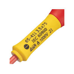 STANLEY® Hand Tools 0-65-411 FatMax® VDE Insulated Screwdriver Parallel Tip 3.5 x 75mm