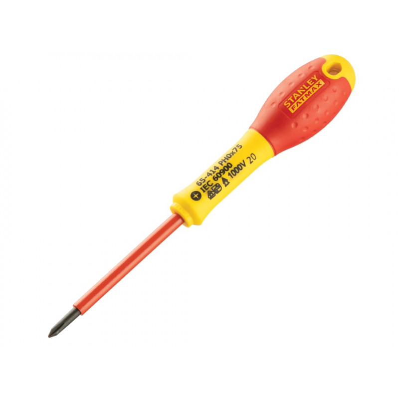 STANLEY® Hand Tools 0-65-414 FatMax® VDE Insulated Screwdriver Phillips Tip PH0 x 75mm STANLEY® Hand Tools 0-65-414 FatMax® VDE Insulated Screwdriver Phillips Tip PH0 x 75mm