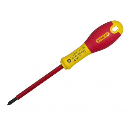 STANLEY® Hand Tools 0-65-417 FatMax® VDE Insulated Screwdriver Pozidriv Tip PZ0 x 75mm