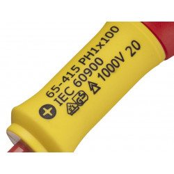 STANLEY® Hand Tools 0-65-415 FatMax® VDE Insulated Screwdriver Phillips Tip PH1 x 100mm