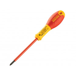 STANLEY® Hand Tools 0-65-418 FatMax® VDE Insulated Screwdriver Pozidriv Tip PZ1 x 100mm