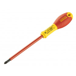 STANLEY® Hand Tools 0-65-419 FatMax® VDE Insulated Screwdriver Pozidriv Tip PZ2 x 125mm
