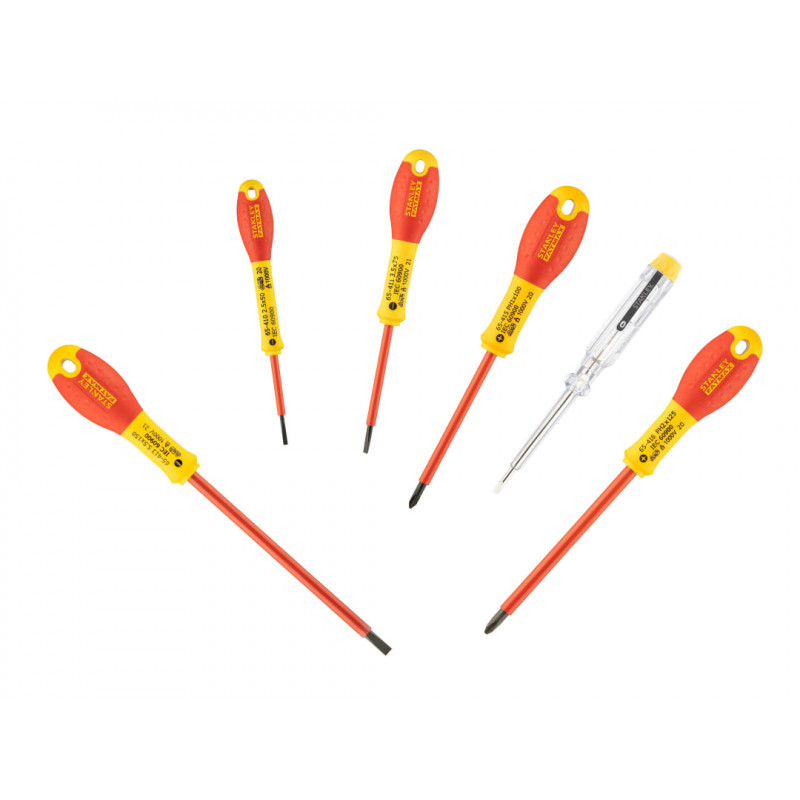 STANLEY® Hand Tools 0-65-441 FatMax® VDE Insulated Screwdriver Set, 6 Piece STANLEY® Hand Tools 0-65-441 FatMax® VDE Insulated Screwdriver Set, 6 Piece