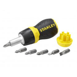 STANLEY® Hand Tools 0-66-358 Multibit Ratchet Stubby & Bits
