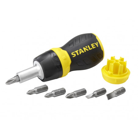 STANLEY® Hand Tools 0-66-358 Multibit Ratchet Stubby & Bits
