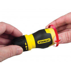 STANLEY® Hand Tools 0-66-358 Multibit Ratchet Stubby & Bits