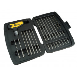 STANLEY® Hand Tools 0-79-153 Metric FatMax® T-Handle Ratchet Power Key Set, 27 Piece