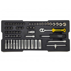 STANLEY® Hand Tools STMT1-74175 Transmodule System 1/4in Drive Metric Socket Set 60 Piece