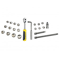 STANLEY® Hand Tools STMT1-74726 1/2in Drive 12 Point Metric Socket Module 23 Piece