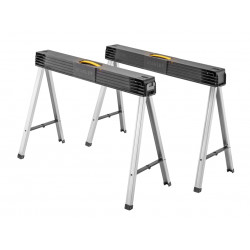 STANLEY® Hand Tools 1-97-475 Folding Metal Leg Sawhorses (Twin Pack)