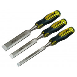 STANLEY® Hand Tools 2-16-268 FatMax® Bevel Edge Chisel with Thru Tang Set, 3 Piece