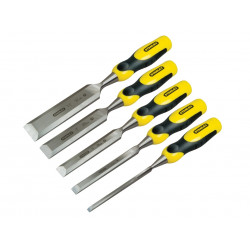 STANLEY® Hand Tools 2-16-885 DYNAGRIP™ Bevel Edge Chisel with Strike Cap Set, 5 Piece