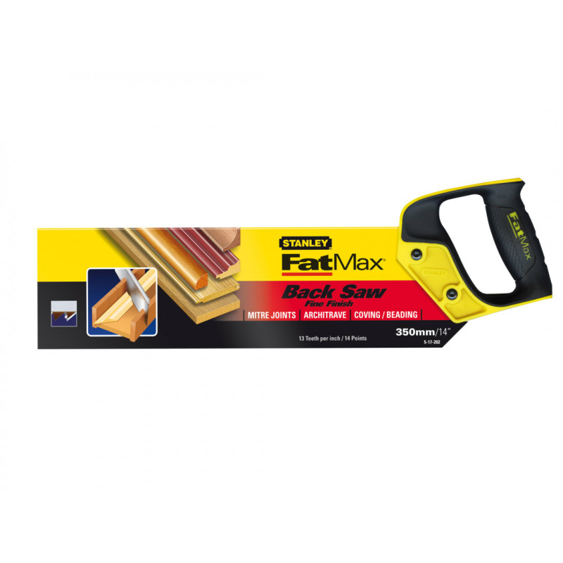 STANLEY® Hand Tools 2-17-202 FatMax® Tenon Back Saw 360mm (14in) 13 TPI STANLEY® Hand Tools 2-17-202 FatMax® Tenon Back Saw 360mm (14in) 13 TPI