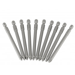 STANLEY® Hand Tools 3-68-807 Pozidriv Power Bits PZ2 x 100mm (Box 10)