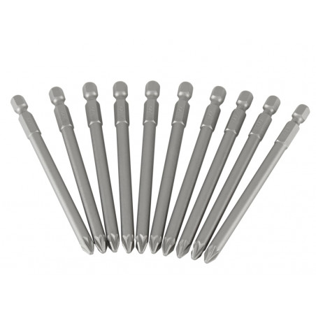 STANLEY® Hand Tools 3-68-807 Pozidriv Power Bits PZ2 x 100mm (Box 10)