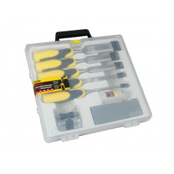 STANLEY® Hand Tools 5-16-421 DYNAGRIP™ Chisel with Strike Cap Set, 5 Piece + Accessories