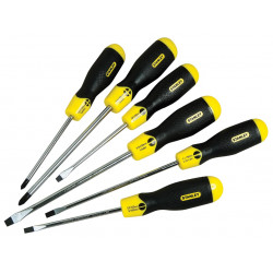 STANLEY® Hand Tools 5-98-001 Cushion Grip Screwdriver Set, 6 Piece