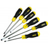 STANLEY® Hand Tools 5-98-001 Cushion Grip Screwdriver Set, 6 Piece