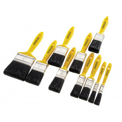 STANLEY® Hand Tools STPPYS00 Hobby Paint Brush Set of 10 12(2) 25(2) 38(3) 50(2) & 75mm