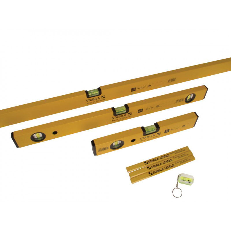 Stabila 14955 70-2 Double Plumb Spirit Level Pack 30cm 60cm & 180cm Stabila 14955 70-2 Double Plumb Spirit Level Pack 30cm 60cm & 180cm