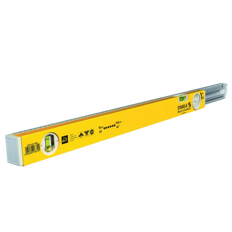 Stabila 18879 80T Telescopic Spirit Level 2 Vials 63-105cm Stabila 18879 80T Telescopic Spirit Level 2 Vials 63-105cm