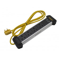STANLEY® Electrical SXECFE2DHFE 4-Gang + 2 USB Powerboard with Cable Management 3m