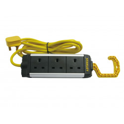 STANLEY® Electrical SXECFA1AHFE 3-Gang Powerboard with Foldable Hook 3m