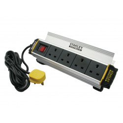 STANLEY® Electrical SXECFH2IHFE 4-Gang IP20 Powerboard with Clamp 3m