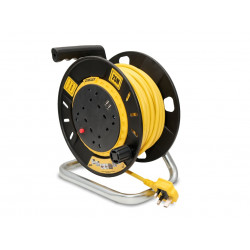 STANLEY® Electrical SXECGT2OHSE Open Drum Cable Reel 240V 13A 4-Socket + 2 USB 25m