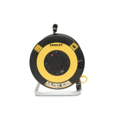 STANLEY® Electrical SXECGL2OHXE Open Drum Cable Reel 240V 13A 4-Socket + 2 USB 50m