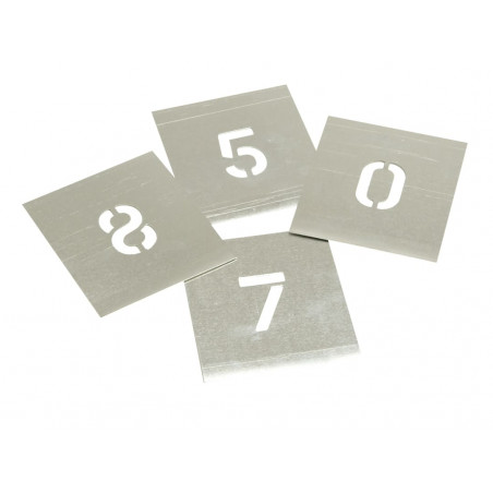 Stencils F1W Set of Zinc Stencils - Figures 1in Walleted