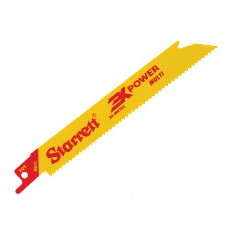 Starrett B610-5 B6105-5 Bi-Metal Reciprocating Blade, Straight 152mm 10 TPI (Pack 5)