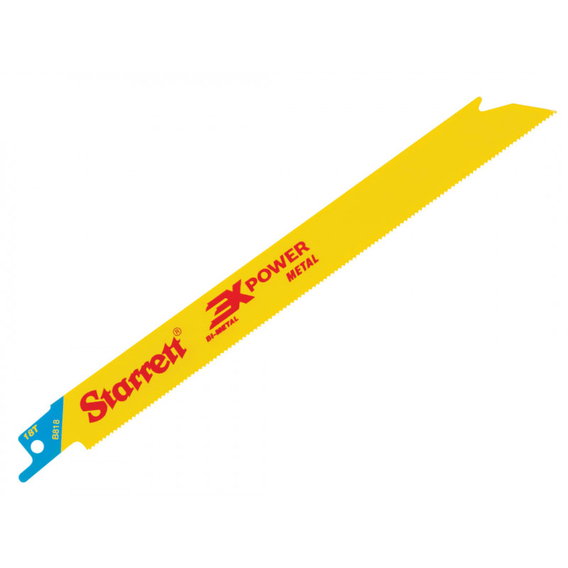 Starrett B818-5 Bi-Metal Reciprocating Blade, Metal Straight 203mm 18 TPI (Pack 5) Starrett B818-5 Bi-Metal Reciprocating Blade, Metal Straight 203mm 18 TPI (Pack 5)
